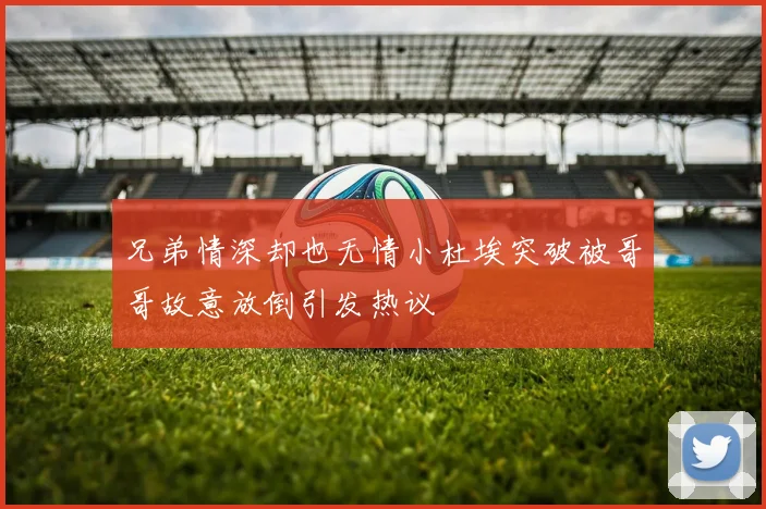 兄弟情深却也无情小杜埃突破被哥哥故意放倒引发热议